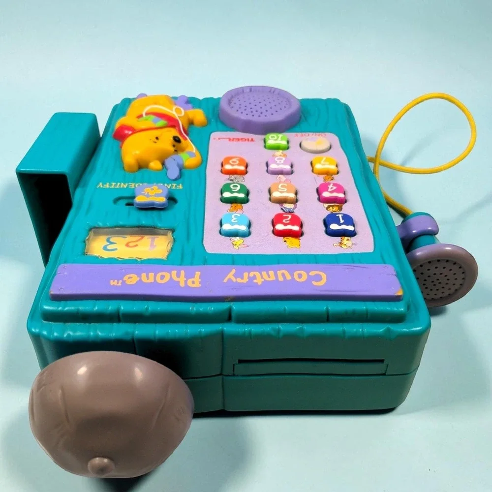 Vtg 97 Disney Winnie the Pooh Country Phone Interactive Talking Toy Tiger WORKS